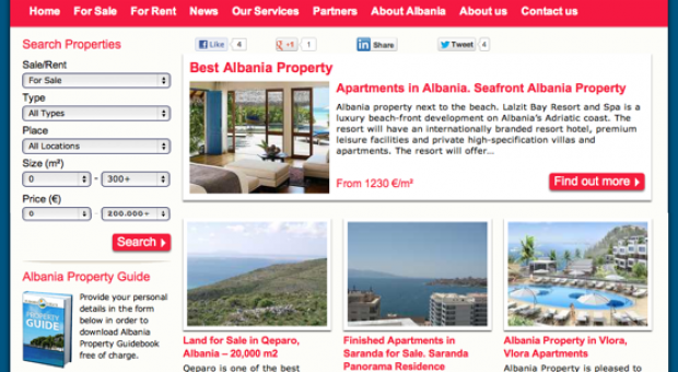 Albania Property in the News: New Albanian Real Estate Portal